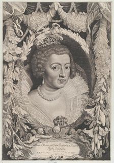 Portrait of Anne of Austria, Queen of France, ca. 1650. Creators: Jacob Louys, Pieter Soutman