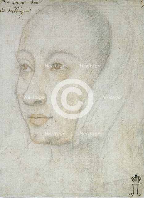 Portrait of Anne of Brittany (1477-1514).