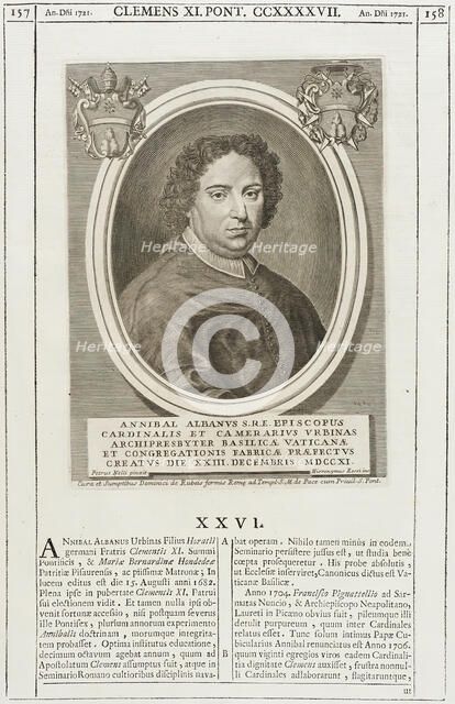 Portrait of Annibale Albani (1682-1751), 18th century. Creators: Unknown, Annibale Albani.