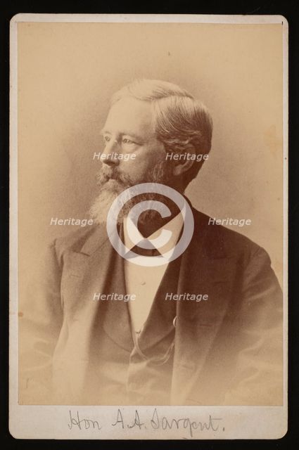 Portrait of Aaron Augustus Sargent (1827-1887), Between 1876 and 1880. Creator: Samuel Montague Fassett.