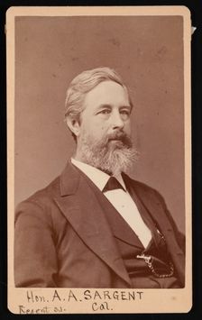 Portrait of Aaron Augustus Sargent (1827-1887), Before 1881. Creator: Brady's National Photographic Portrait Galleries