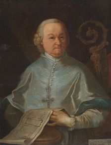 Portrait of Abbot Andrej Sauberer, Provost of the Premonstratensian Church in Jasov, 1777. Creator: Johann Lucas Kracker