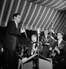 Portrait of Abe Most, Pete Ponti, Sid Jacobs, and Jimmy Norton, Hickory House, N.Y., ca. June 1947. Creator: William Paul Gottlieb