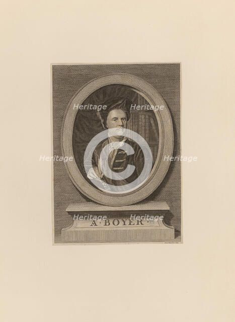 Portrait of Abel Boyer (1667-1729), 1783. Creator: Basire, James (1730-1802).