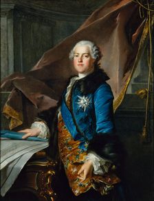 Portrait of Abel Poisson, Marquis de Marigny (1727-1781), superintendent of the King's..., c1755. Creator: Louis Tocque