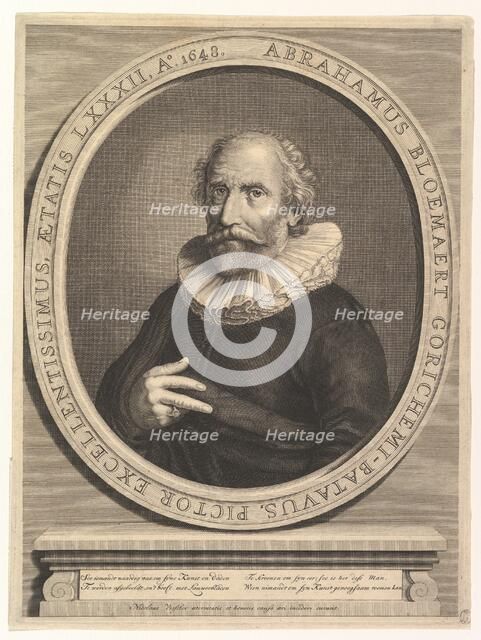 Portrait of Abraham Bloemaert, 17th century. Creator: Nicolas Visscher.