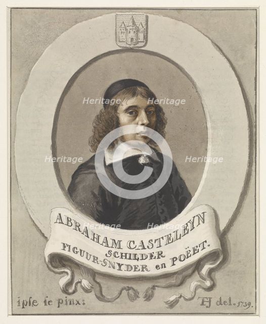 Portrait of Abraham Casteleyn, 1739. Creator: Tako Hajo Jelgersma.