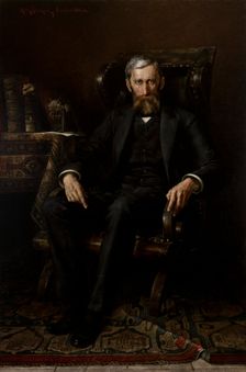 Portrait of Adam Asnyk, 1886. Creator: Aleksy Strazynski