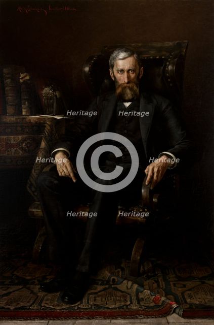 Portrait of Adam Asnyk, 1886. Creator: Aleksy Strazynski.