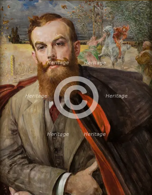 Portrait of Adam Lada-Cybulski, 1911. Creator: Jacek Malczewski.