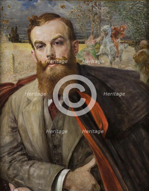 Portrait of Adam Lada-Cybulski, 1911. Creator: Jacek Malczewski.