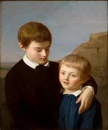 Portrait of Adam Mickiewicz's Sons, Aleksander and Jan Gwalbert, 1851. Creator: Zofia Szymanowska-Lenartowicz