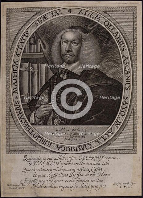 Portrait of Adam Olearius (1603-1671). Creator: Somer (Sommer), Mathias van (active 1649-1672).