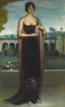 Portrait of Adela Carboné (1890-1960), c. 1911. Creator: Romero de Torres, Julio (1874-1930)