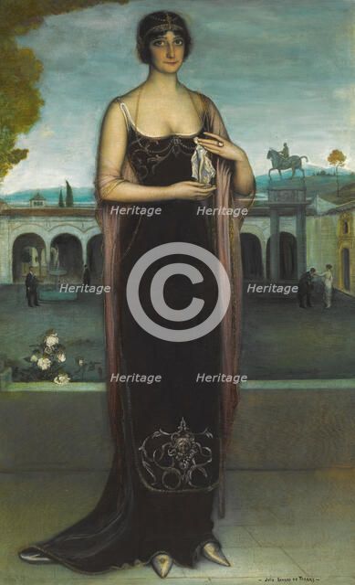 Portrait of Adela Carboné (1890-1960), c. 1911. Creator: Romero de Torres, Julio (1874-1930).