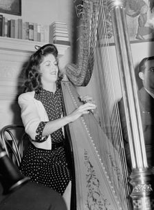 Portrait of Adele Girard, Turkish Embassy, Washington, D.C., 1930. Creator: William Paul Gottlieb