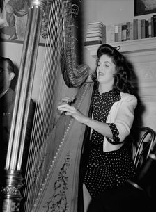 Portrait of Adele Girard, Turkish Embassy, Washington, D.C., 1930. Creator: William Paul Gottlieb
