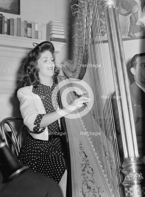 Portrait of Adele Girard, Turkish Embassy, Washington, D.C., 1930. Creator: William Paul Gottlieb.