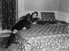 Portrait of Adele Girard, Turkish Embassy, Washington, D.C., 1938. Creator: William Paul Gottlieb