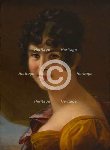 Portrait of Adèle Foucher (1803-1868), ca 1820. Creator: Duvidal de Montferrier, Julie (1797-1869).