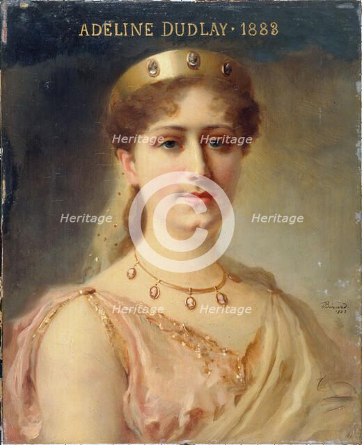 Portrait of Adeline Dudlay (1858-1934), member of the Comédie-Française, in the role of..., 1883. Creator: Daniel Berard.