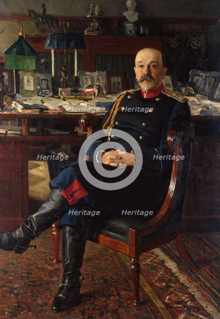 Portrait of Adjutant-General P. P. Gesse, 1904. Creator: Nikolaj Petrovic Bogdanov-Bel'skij.