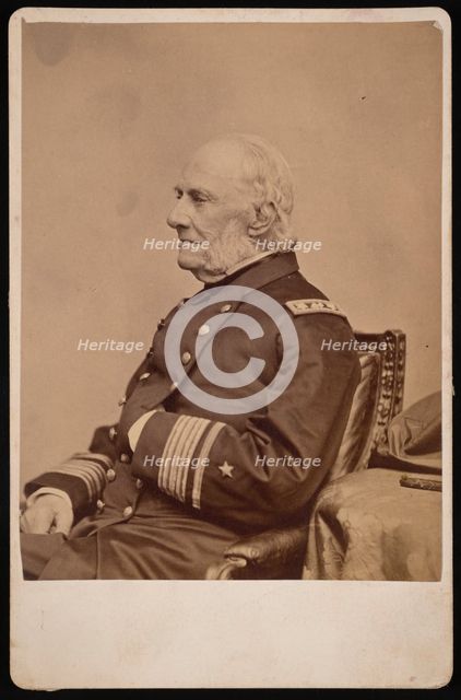 Portrait of Admiral William Branford Shubrick (1790-1874), Before 1874. Creator: Brady's National Photographic Portrait Galleries.