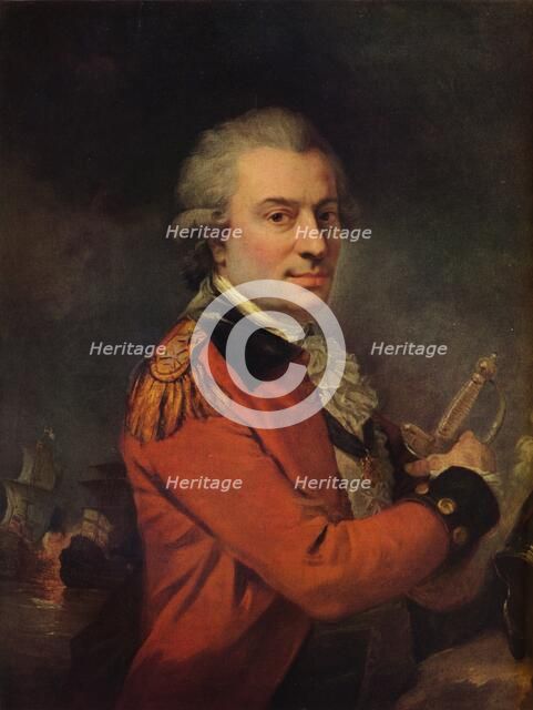 Portrait of Admiral De Suffren, 18th century, (1915). Artist: Alexander Roslin