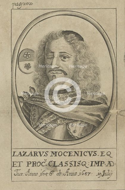 Portrait of Admiral Lazzaro Mocenigo (1624-1657) , ca 1720. Creator: Anonymous.