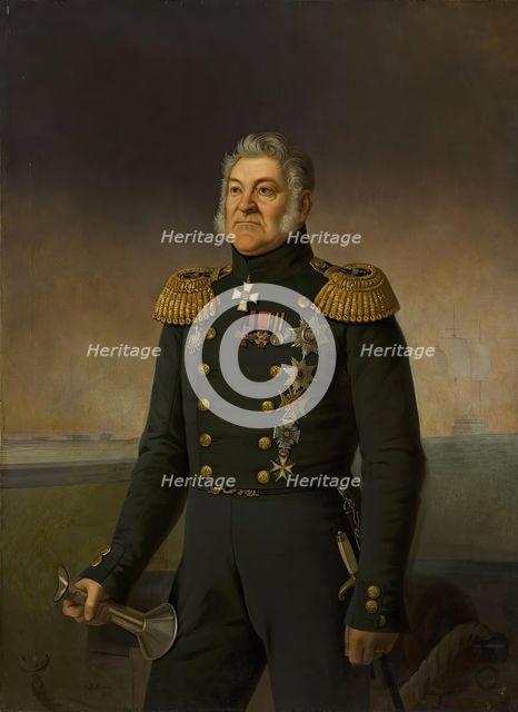 Portrait of Admiral Login Heiden, 1877. Creator: Georg von Bothmann.