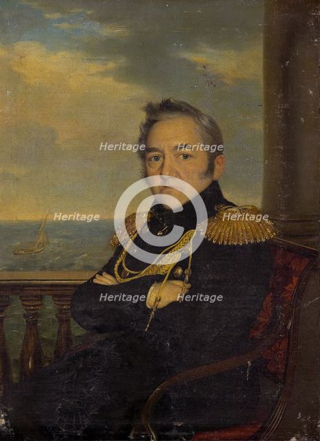 Portrait of Admiral Mikhail Lazarev (1788-1851), Mid of the 19th century. Artist: Anonymous  