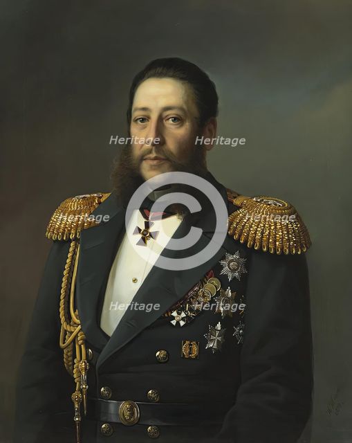 Portrait of Admiral N.K. Krabbe, 1874. Creator: Ivan Tyurin.
