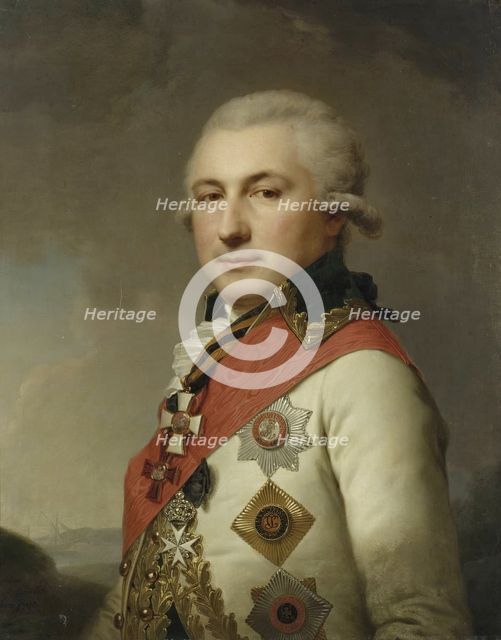 Portrait of Admiral Osip de Ribas, 1796. Creator: Johann Baptist Lampi I.