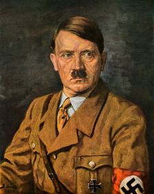 Portrait of Adolf Hitler, 1933.Artist: B von Jacobs