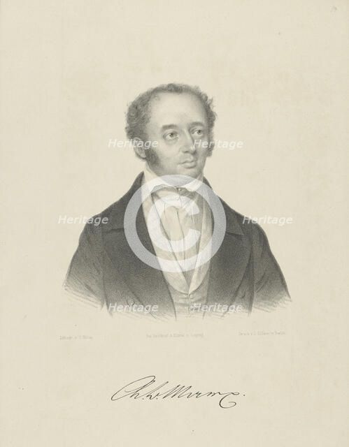 Portrait of Adolph Bernhard Marx (1795-1866) , c. 1830-1840. Creator: Breitkopf & Härtel.