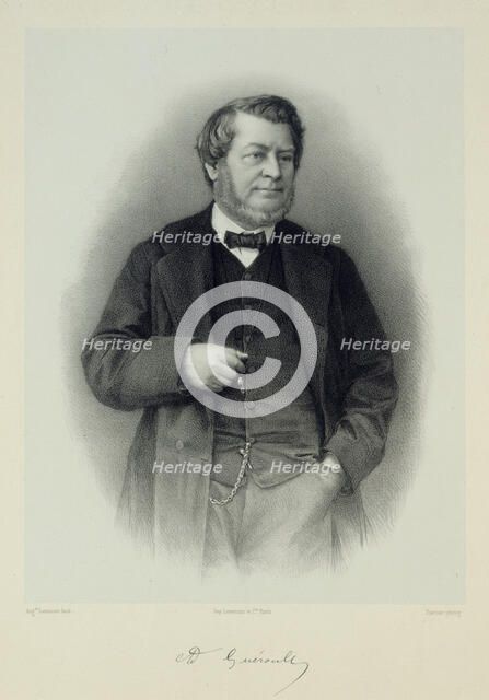 Portrait of Adolphe Guéroult (1810-1872). Creator: Lemoine, Auguste (1822-1869).