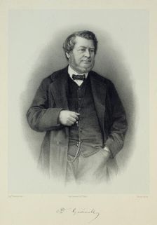 Portrait of Adolphe Guéroult (1810-1872). Creator: Lemoine, Auguste (1822-1869)