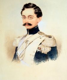 Portrait of Adolphe I, Duke of Nassau, Grand Duke of Luxembourg (1817-1905), 1840s. Creator: Daffinger, Moritz Michael (1790-1849)