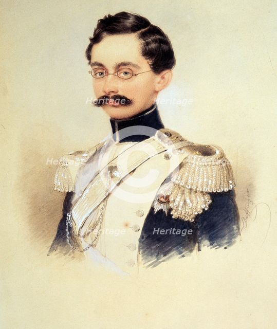 Portrait of Adolphe I, Duke of Nassau, Grand Duke of Luxembourg (1817-1905), 1840s. Artist: Daffinger, Moritz Michael (1790-1849)