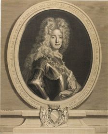 Portrait of Adrien-Maurice, Duke of Noailles, 1721; printed posthumously after 1780. Creator: Pierre Drevet