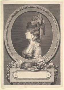 Portrait of Adrienne-Sophie Marquise de ***, 1779. Creator: Augustin de Saint-Aubin