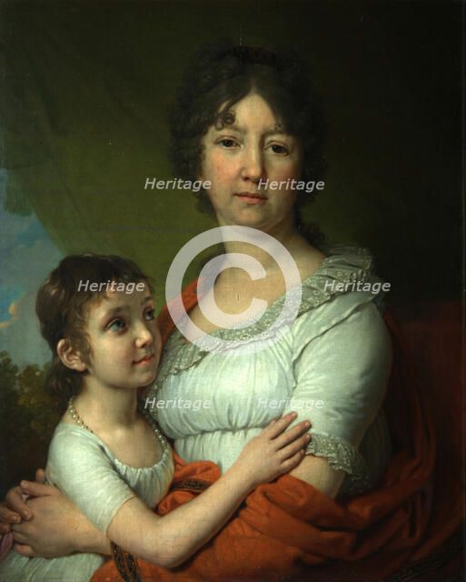 Portrait of A.E. Labzina and her foster-daughter S.A. Mudrova, 1803. Artist: Borovikovsky, Vladimir Lukich (1757-1825)