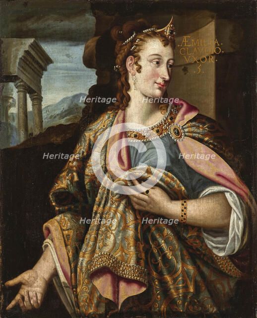 Portrait of Aelia Paetina, second wife of the Roman Emperor Claudius, End of 16th century. Creator: Anonymous.