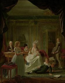Portrait of Aernout van Beeftingh, his Wife Jacoba Maria Boon and their Children, 1797. Creator: Nicolaas Muys
