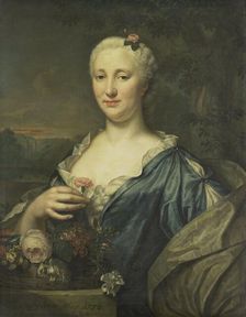 Portrait of Agnes Margaretha Albinus, Wife of Coenraad van Heemskerck, 1750. Creator: Mattheus Verheyden