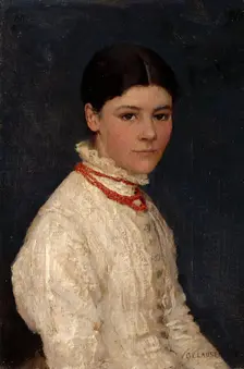 Portrait of Agnes Mary Webster, 1882. Creator: George Clausen