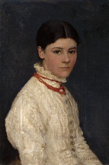 Portrait of Agnes Mary Webster, 1882. Creator: George Clausen