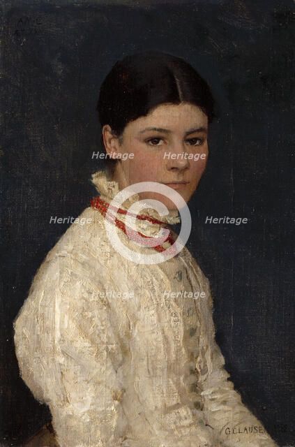 Portrait of Agnes Mary Webster, 1882. Creator: George Clausen.
