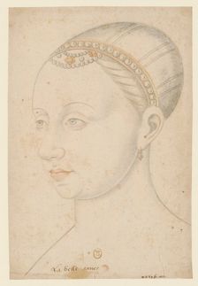 Portrait of Agnès Sorel (1422-1450), c1535-1550. Creator: Fouquet, Jean, (After)