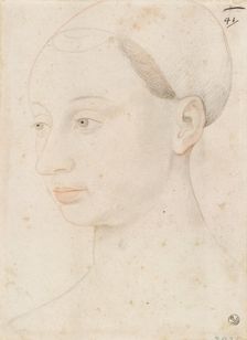 Portrait of Agnès Sorel (1422-1450), c1535-1550. Creator: Fouquet, Jean, (After)
